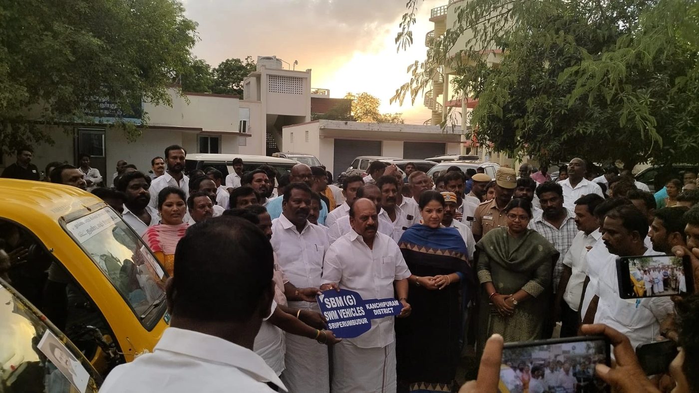 Solid waste management vehicle handover for Sriperumbudur, Kanchipuram District