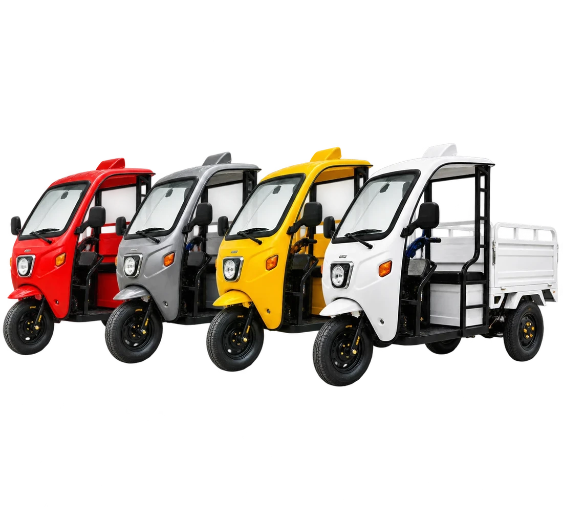 KAFE 300+ in all four factory finishes — red, grey, yellow and white